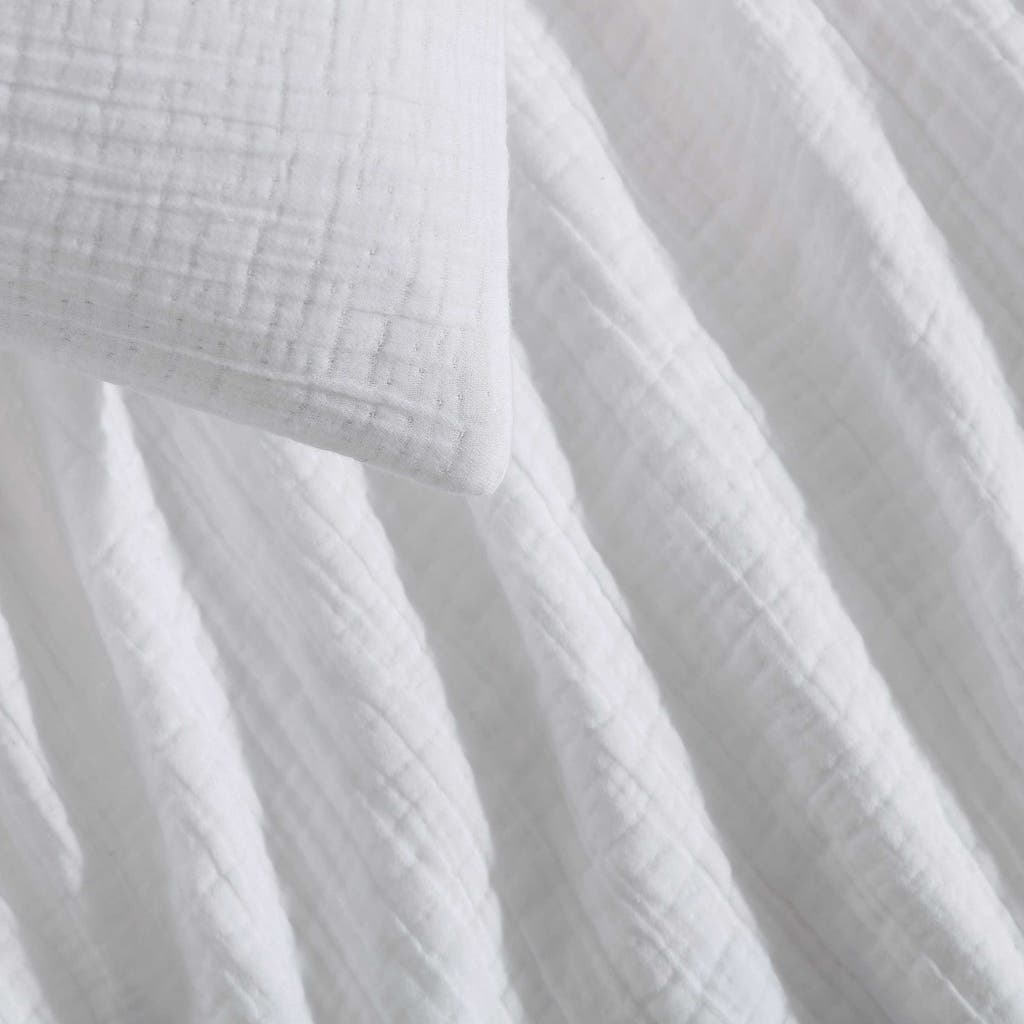 Calvin Klein Home Washed Textured Reversible Comforter Set In White