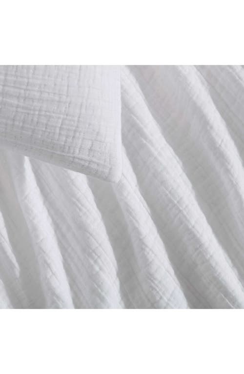 Calvin Klein Home Washed Textured Reversible Comforter Set In White