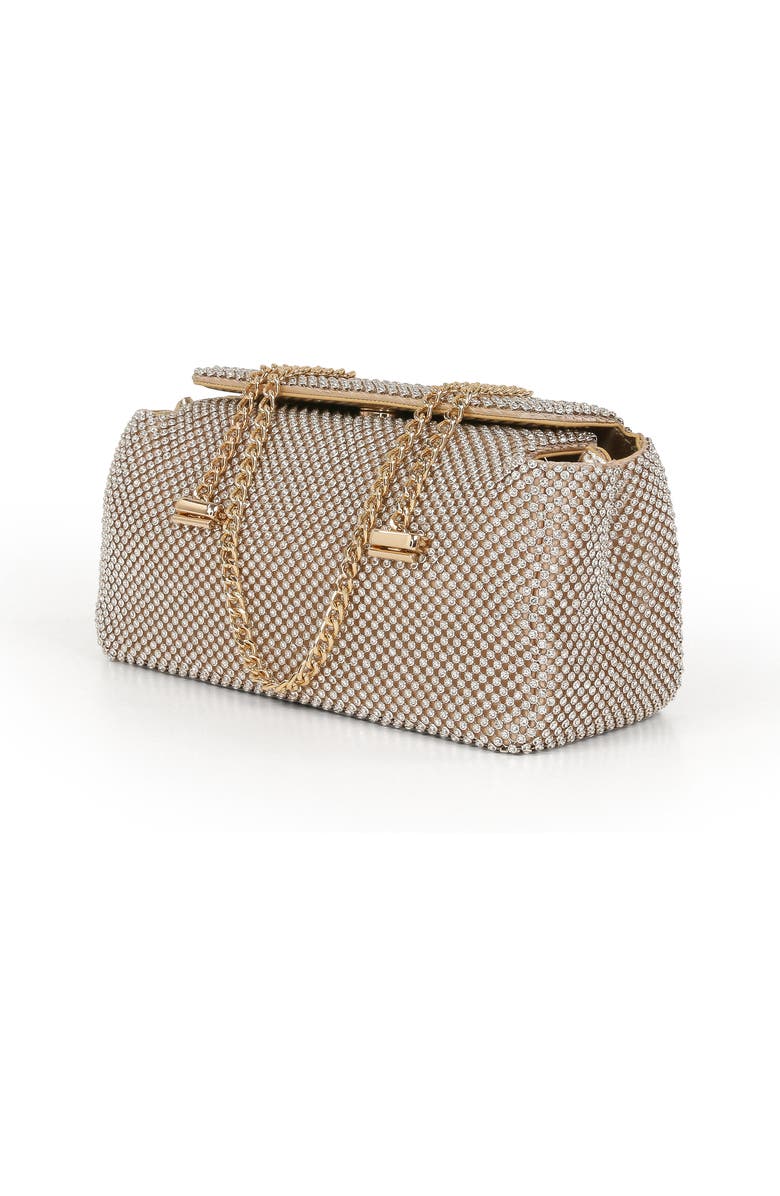 Jewel Badgley Mischka Juniper Crystal Vintage Inspired Clutch, Alternate, color, Gold