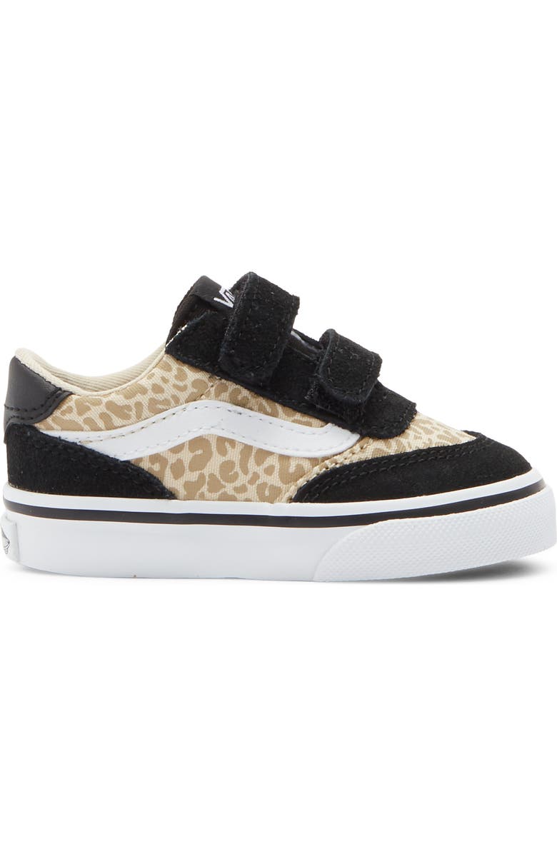 Vans Kids' Brooklyn Double Strap Sneaker, Alternate, color, Leopard Black