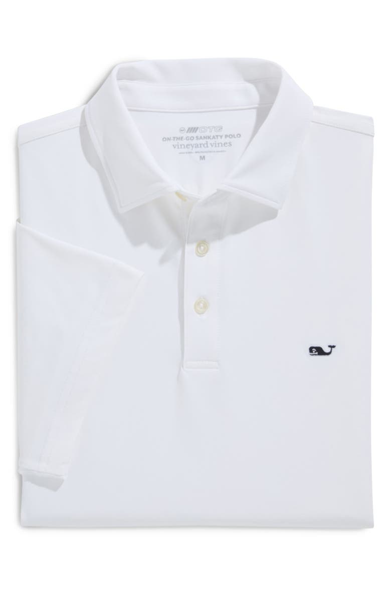 vineyard vines Sankaty Performance Polo, Alternate, color, White Cap