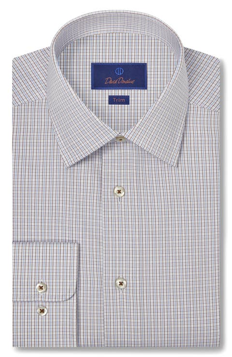 Trim Fit Dobby Check Dress Shirt