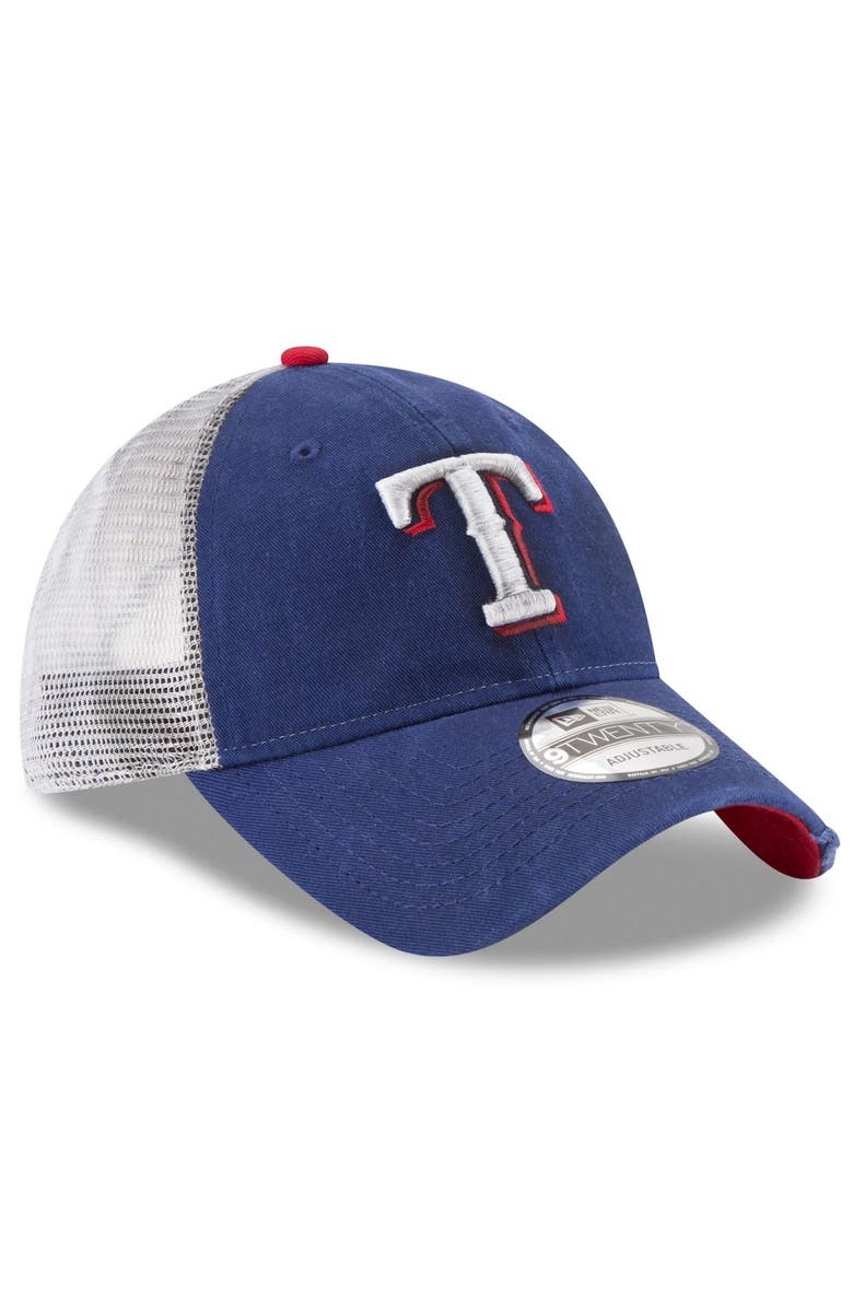 New Era Men's New Era Royal Texas Rangers Team Rustic 9TWENTY Trucker Adjustable Hat, Alternate, color, 
