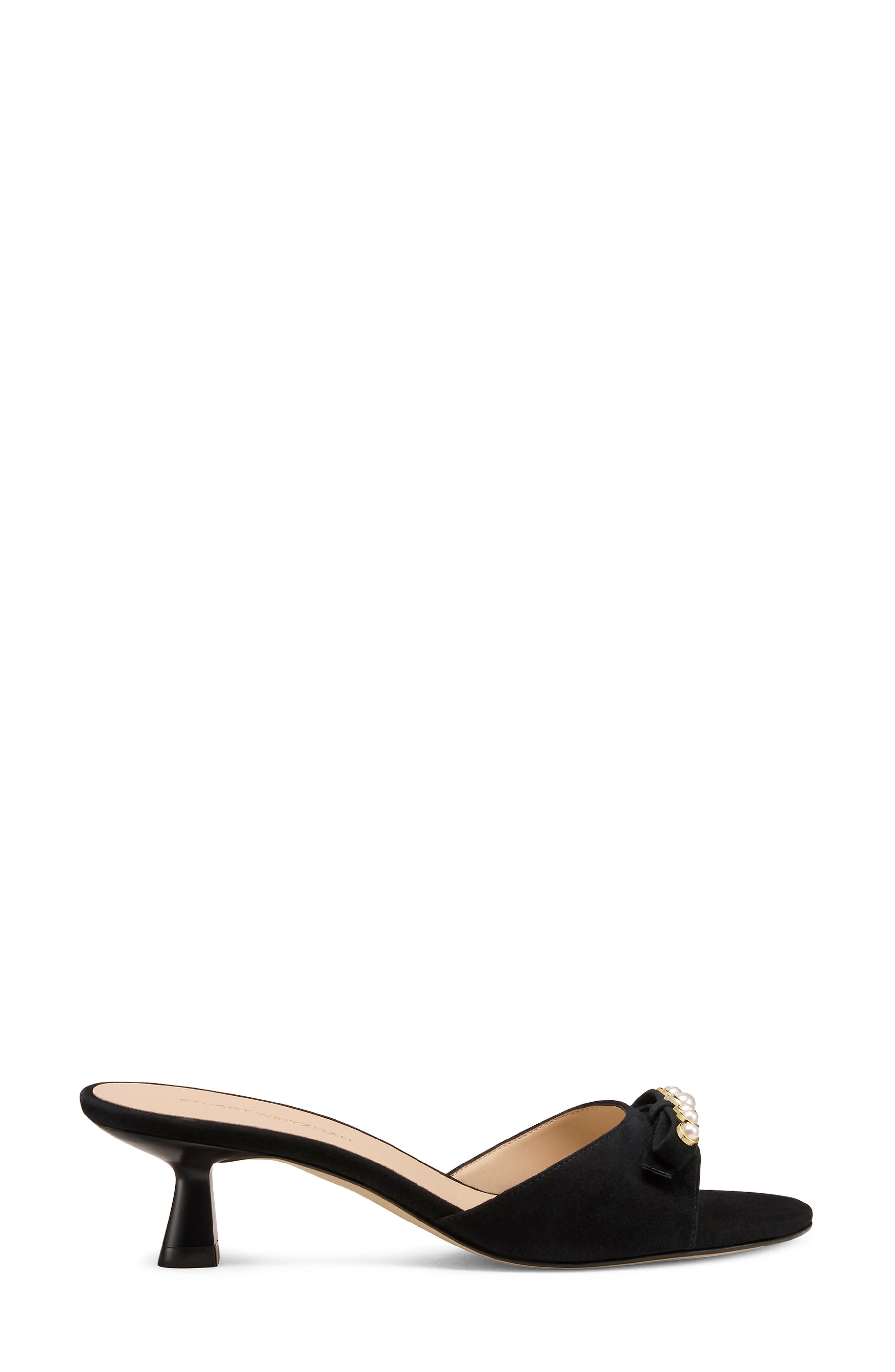 Stuart Weitzman Luella 50 Slide Sandal, Alternate, color, Black