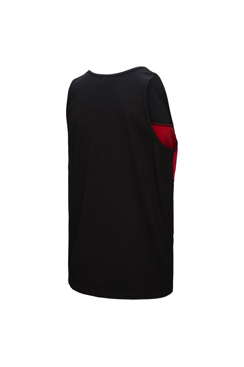 Men's Mitchell & Ness Black Atlanta Falcons Retro Colorblock Tank Top, Alternate, color, Black