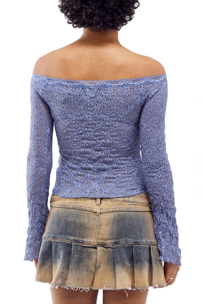 Rhia Off-the-Shoulder Lace Top, Alternate, color, BLUE