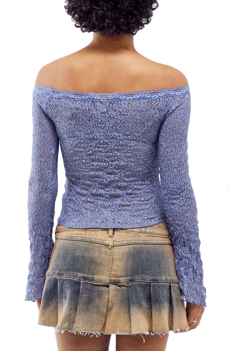 BDG Urban Outfitters Rhia Off-the-Shoulder Lace Top, Alternate, color,
