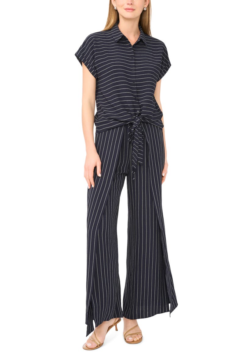 Printed Button-Up Top, Alternate, color, CLASSIC NAVY