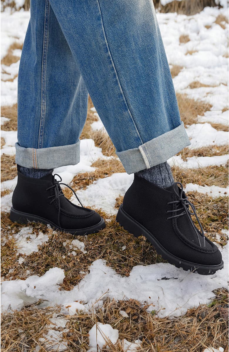 VIVAIA Round-Toe Lug Sole Ankle Boots, Alternate, color, Black