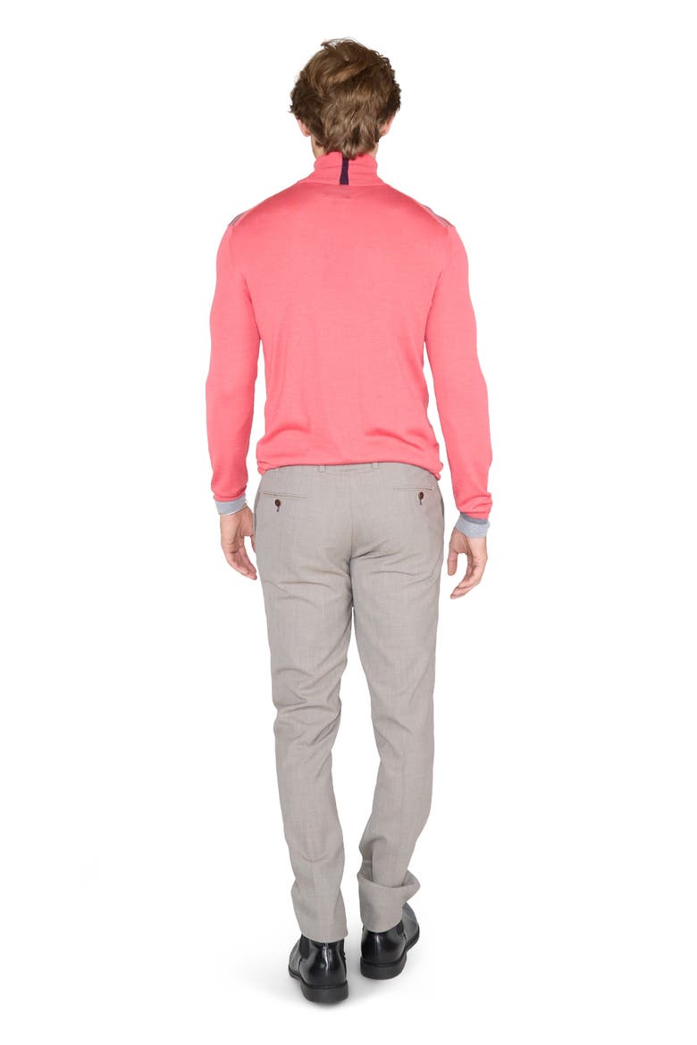 Ronald Merino Wool Turtleneck Sweater, Alternate, color, Rose