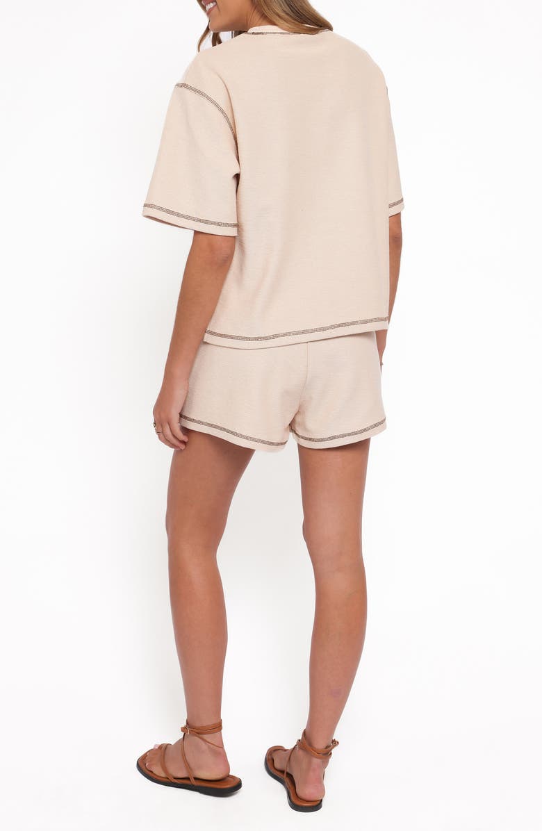 Petal & Pup Melody Knit T-Shirt & Shorts Set, Alternate, color, Oat
