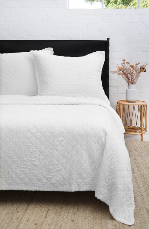 Pom Pom At Home Monaco 300-thread Count Sateen Coverlet In White