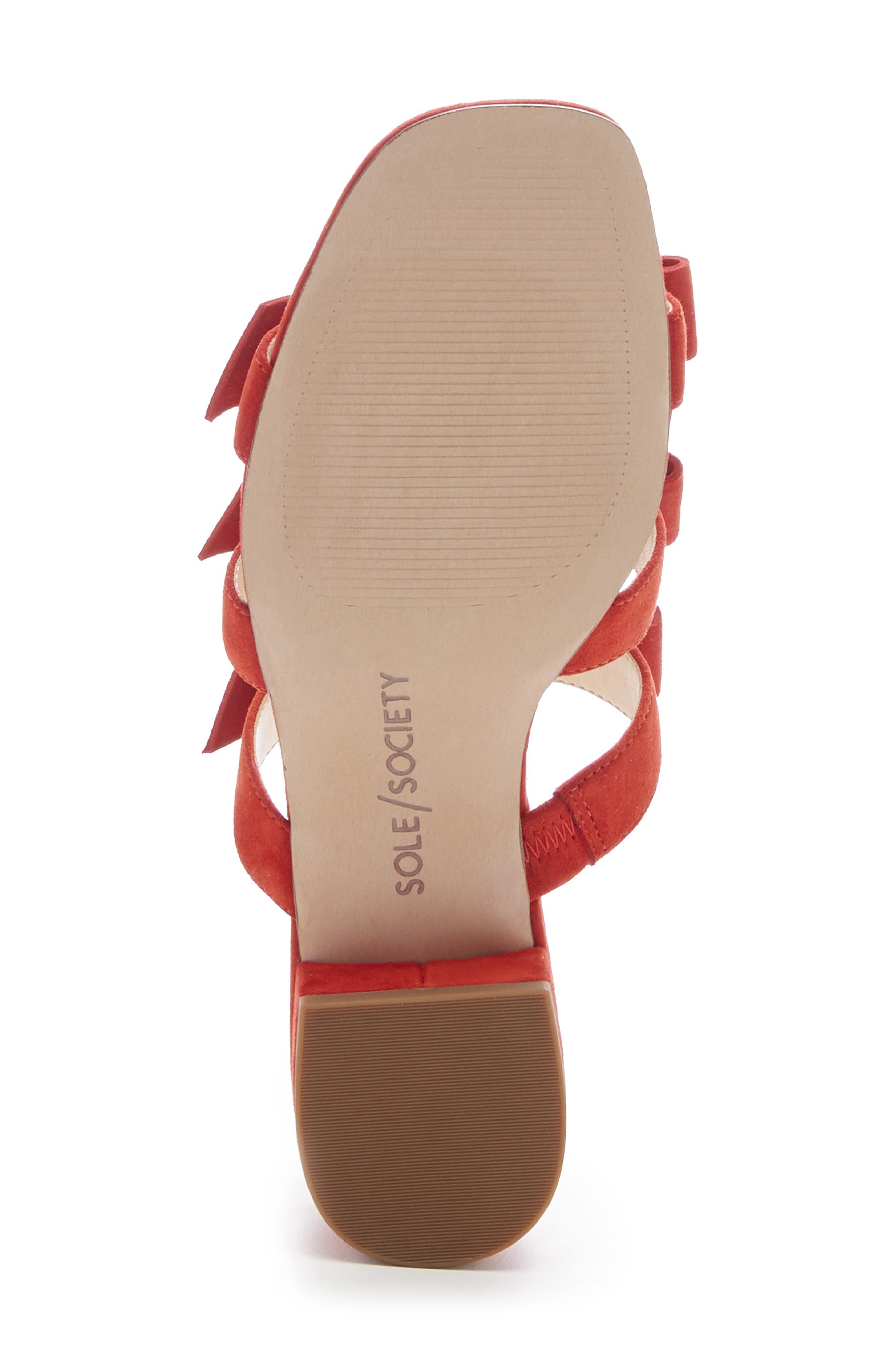 Ezah Slide Sandal, Alternate, color, BRIGHT RED SUEDE