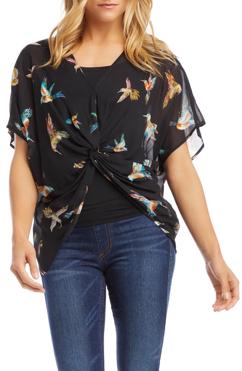 Karen Kane Twist Front Blouse, Main, color, 