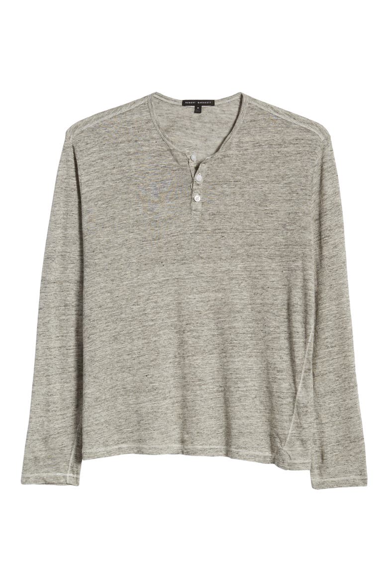 Grand Bend Long Sleeve Linen Henley, Alternate, color, LIGHT GREY