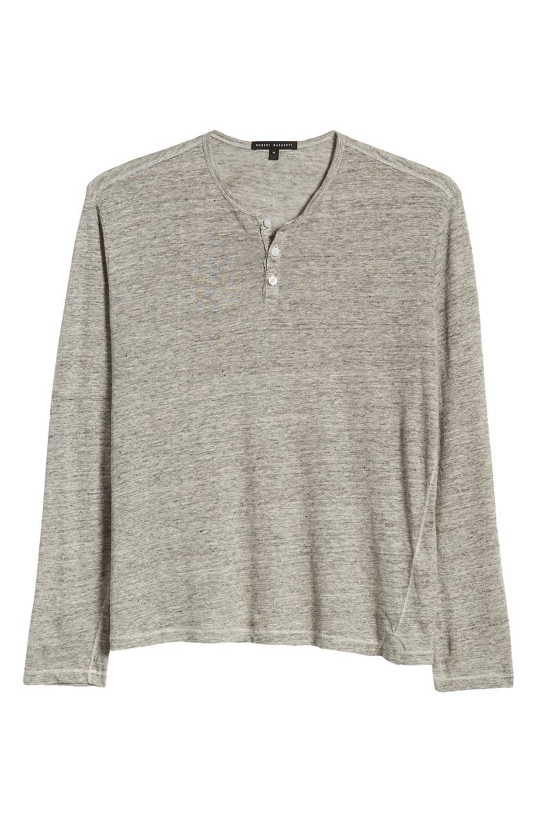 Robert Barakett Grand Bend Long Sleeve Linen Henley, Alternate, color,