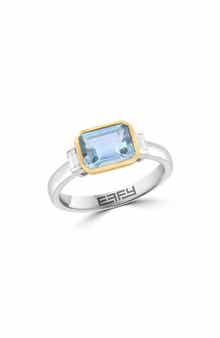 EFFY Diamond & Aquamarine Two-Tone Ring