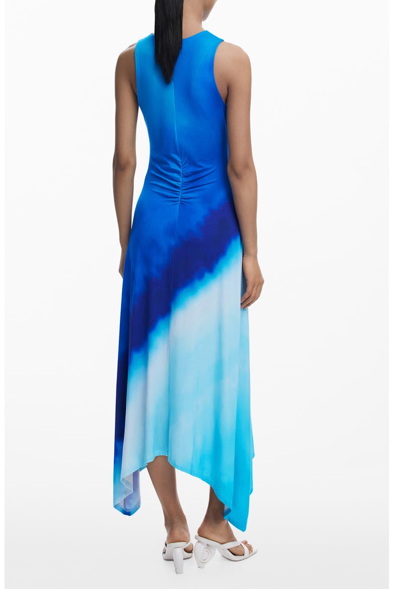 Ombré Print Sleeveless Asymmetric Maxi Dress, Alternate, color, BLUE