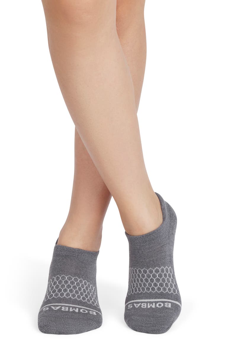 Bombas Solid Merino Wool Blend Ankle Socks, Main, color, 