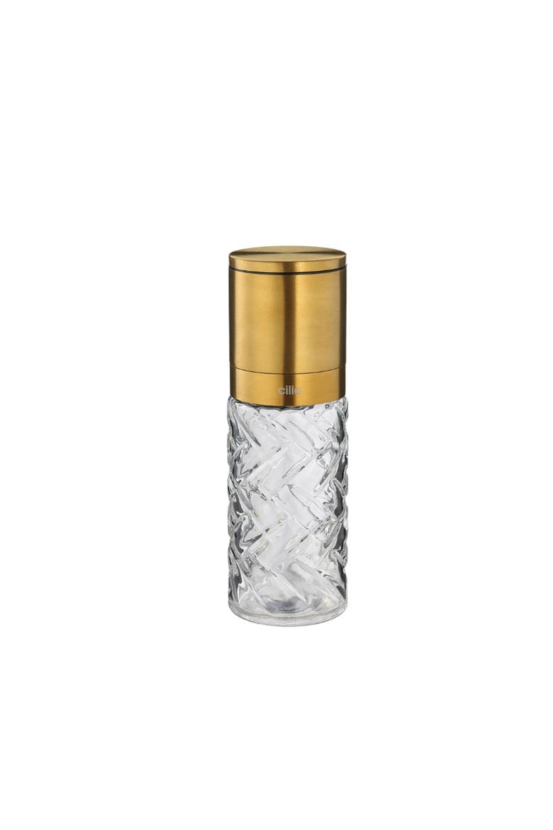 Cristallo Glass & Stainless Steel Salt and Pepper Mill, Main, color, Gold