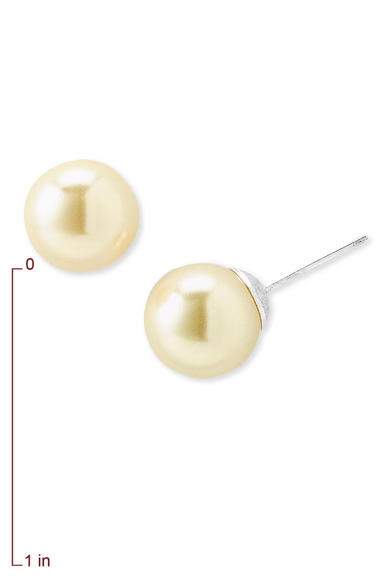 9mm Faux Pearl Stud Earrings, Alternate, color, PEARL CULT