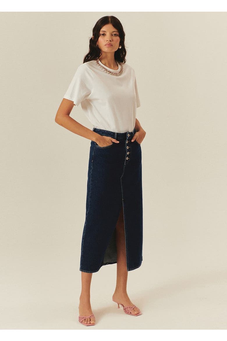 Sunny Embellished T, Alternate, color, WHITE