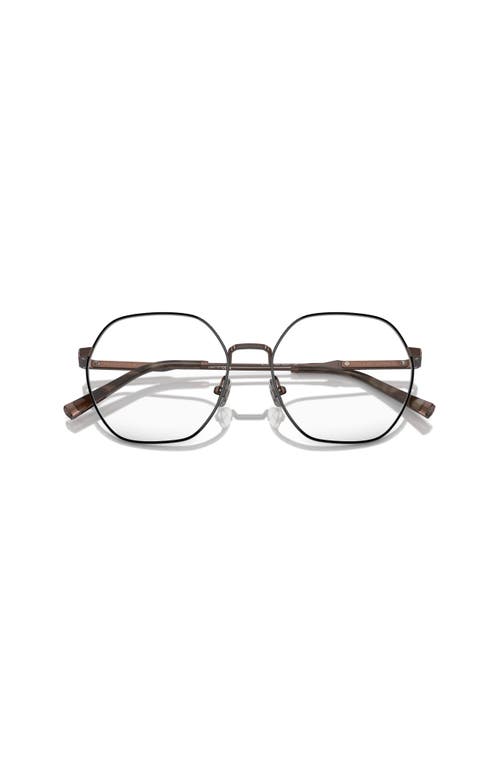 Brunello Cucinelli 55mm Irregular Optical Glasses In Brown