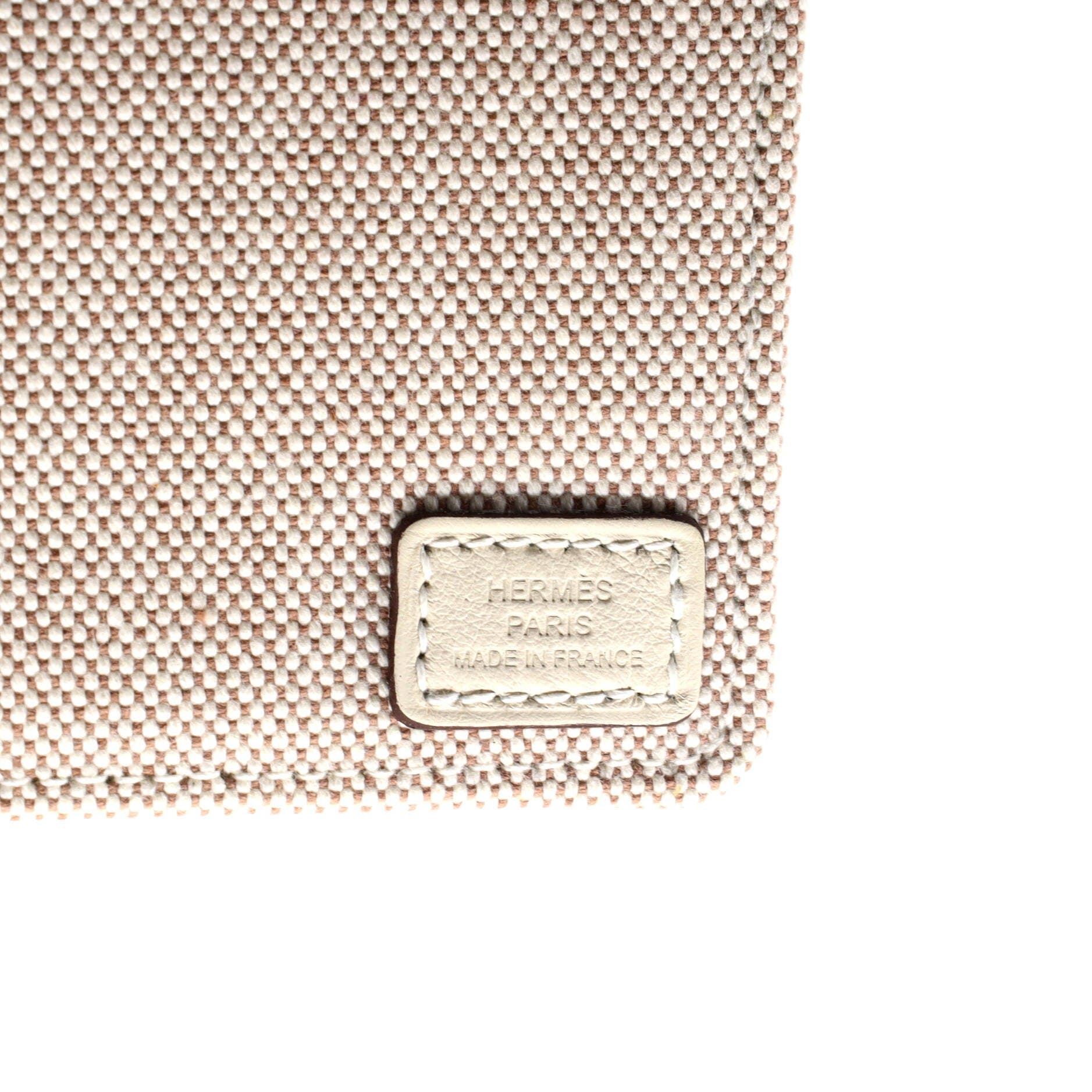 Pre-Owned Hermes Sac Steeple Tote Toile with Leather 25, Alternate, color, Ecru