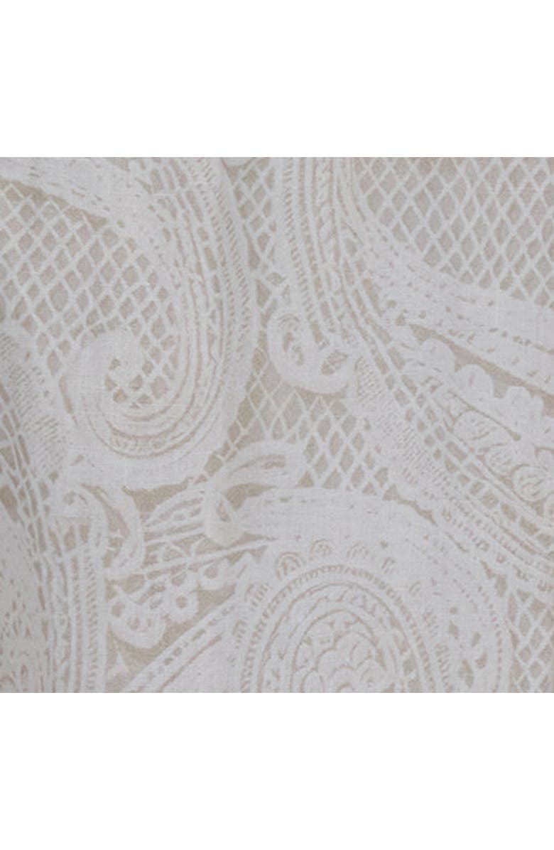 Lords of Harlech Crochet Paisley Womens Linen Shirt, Alternate, color, Crochet Paisley Ivory