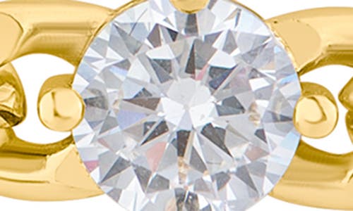 Cz By Kenneth Jay Lane Cubic Zirconia Chain Bracelet In Clear Gold