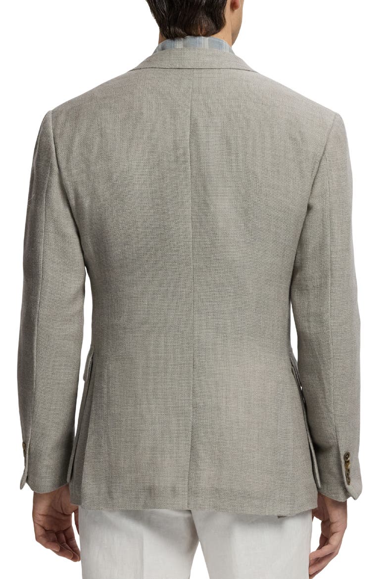 Textured Open Weave Cashmere and Wool Sport Coat, Alternate, color, PEARL GREY
