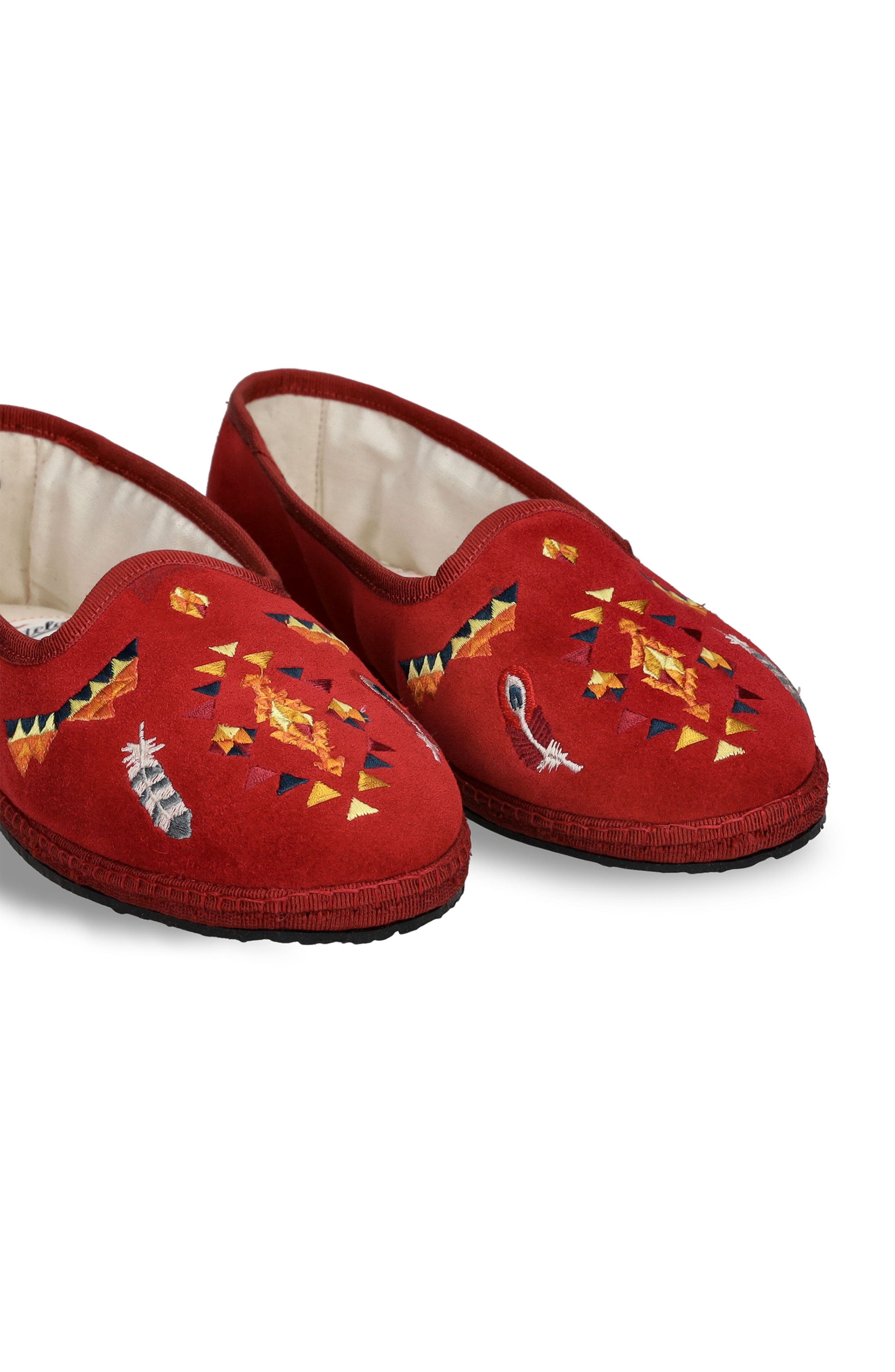Frutate Friulane Suede Leather Embroidery, Alternate, color, FERRARI