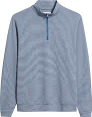 Peter Millar Perth Sugar Stripe Quarter Zip Performance Pullover