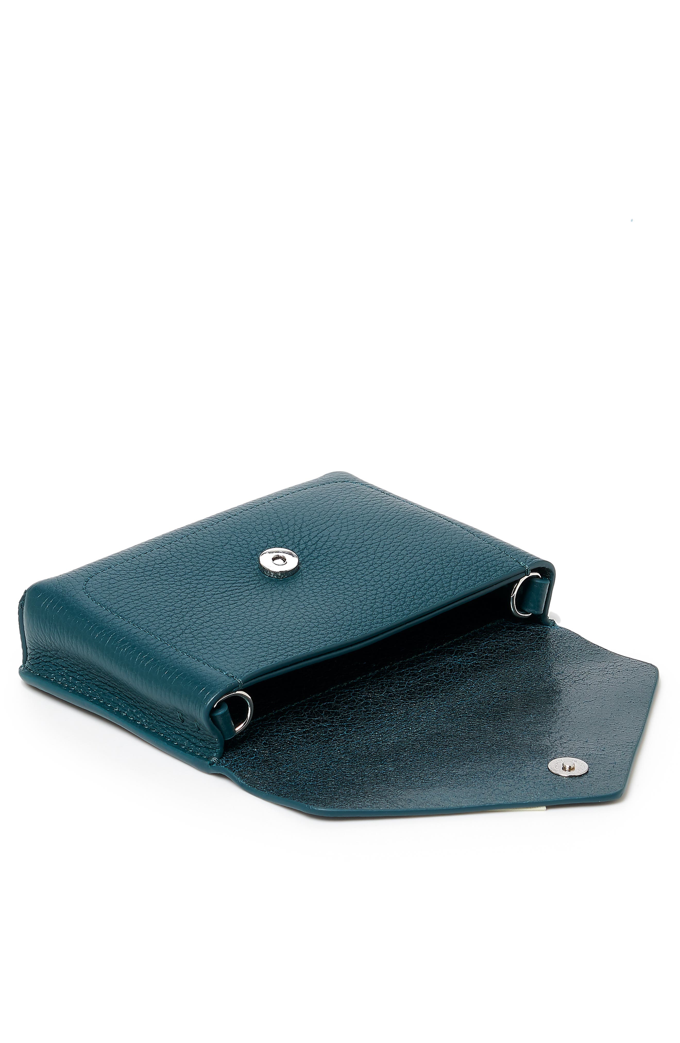 Vivi Calfskin Leather Belt Bag, Alternate, color, EMERALD