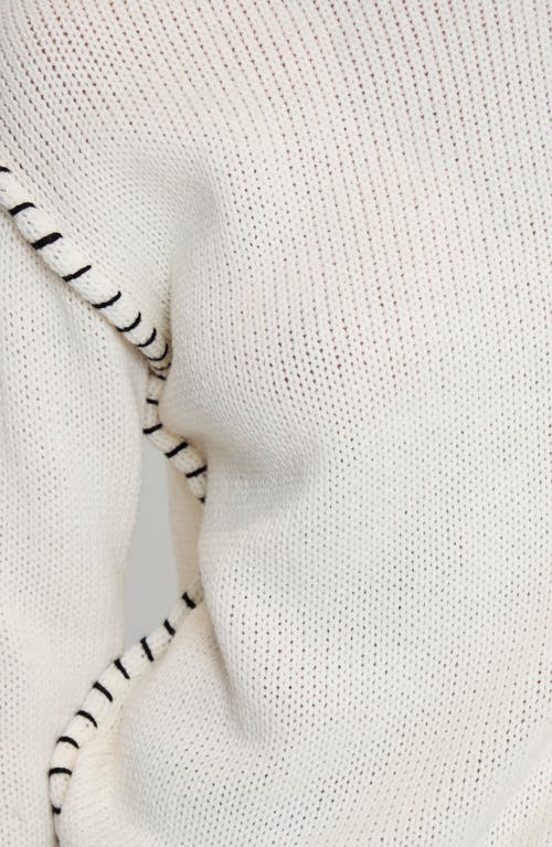 Princess Polly Change The Weather Stitch Detail Crewneck Sweater