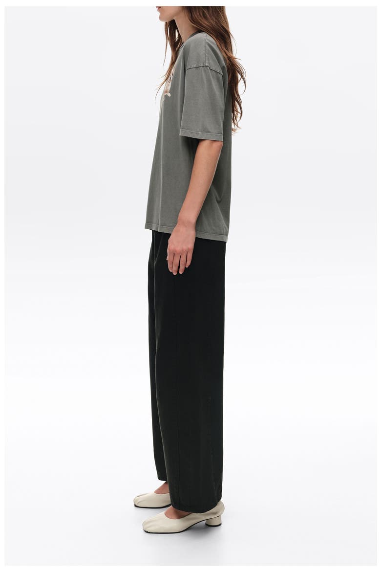 Barrel Denim Trousers with Buckle, Alternate, color, DENIM BLACK
