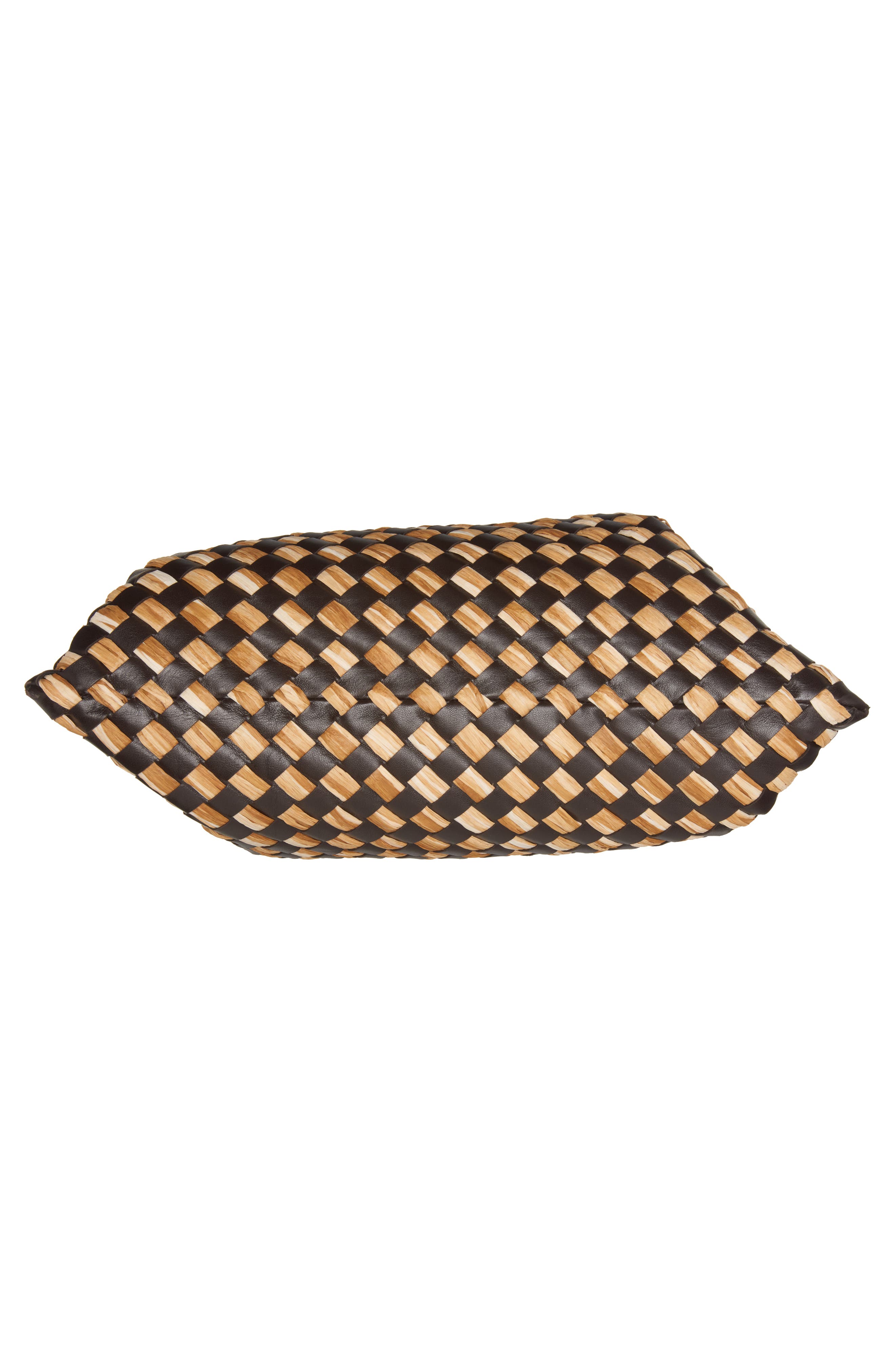 Bottega Veneta Small Hop Intrecciato Raffia & Leather Hobo Bag, Alternate, color, Fondant/ Natural