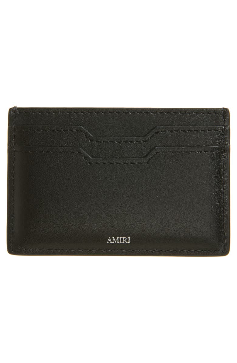 AMIRI Three Star Leather Card Case, Alternate, color,