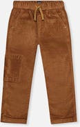 Deux par Deux Stretch Corduroy Cargo Pocket Drawstring Waist Pants