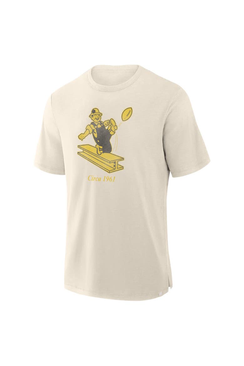 Men's Fanatics  Cream Pittsburgh Steelers Slub T-Shirt, Alternate, color, Cream