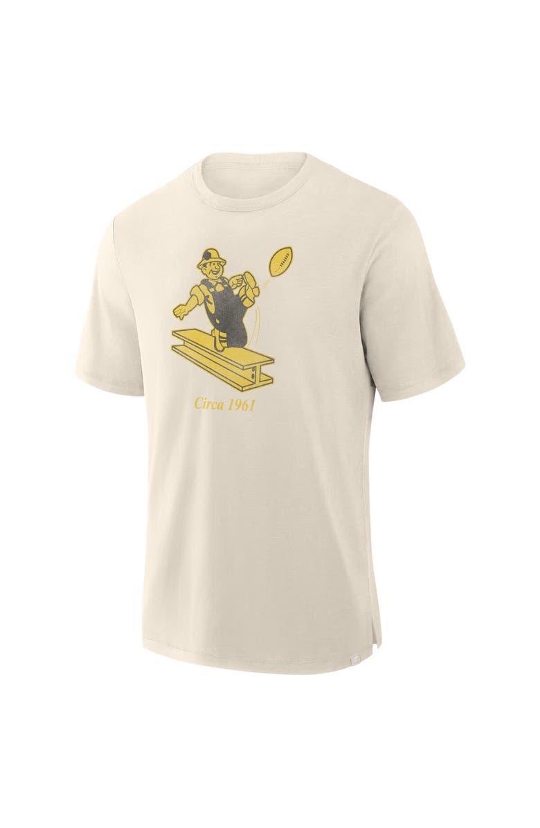 FANATICS Men's Fanatics Cream Pittsburgh Steelers Slub T-Shirt, Alternate, color, Cream