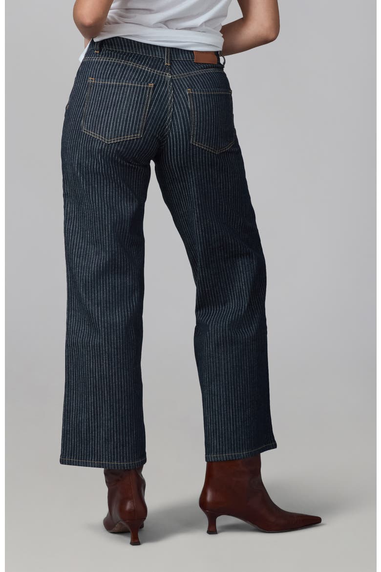 Colette High Rise Wide Leg Jeans, Alternate, color, Pinstribe Blue