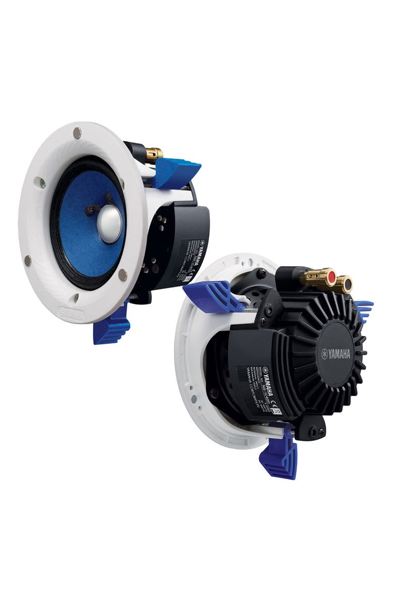 Yamaha NS-IC400 90 Watt 4 Inch 2 Way In Ceiling Speakers - Pair, Alternate, color, White