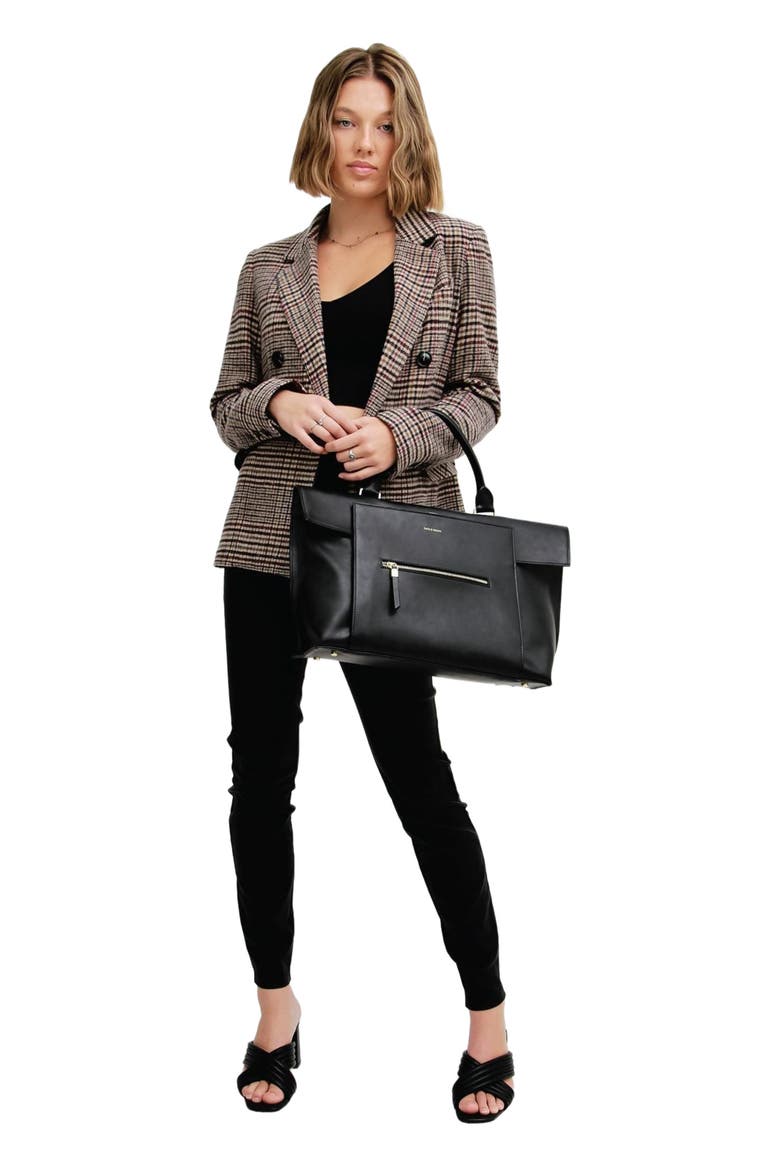 Piccadilly Wool Blend Plaid Blazer, Alternate, color, Oat