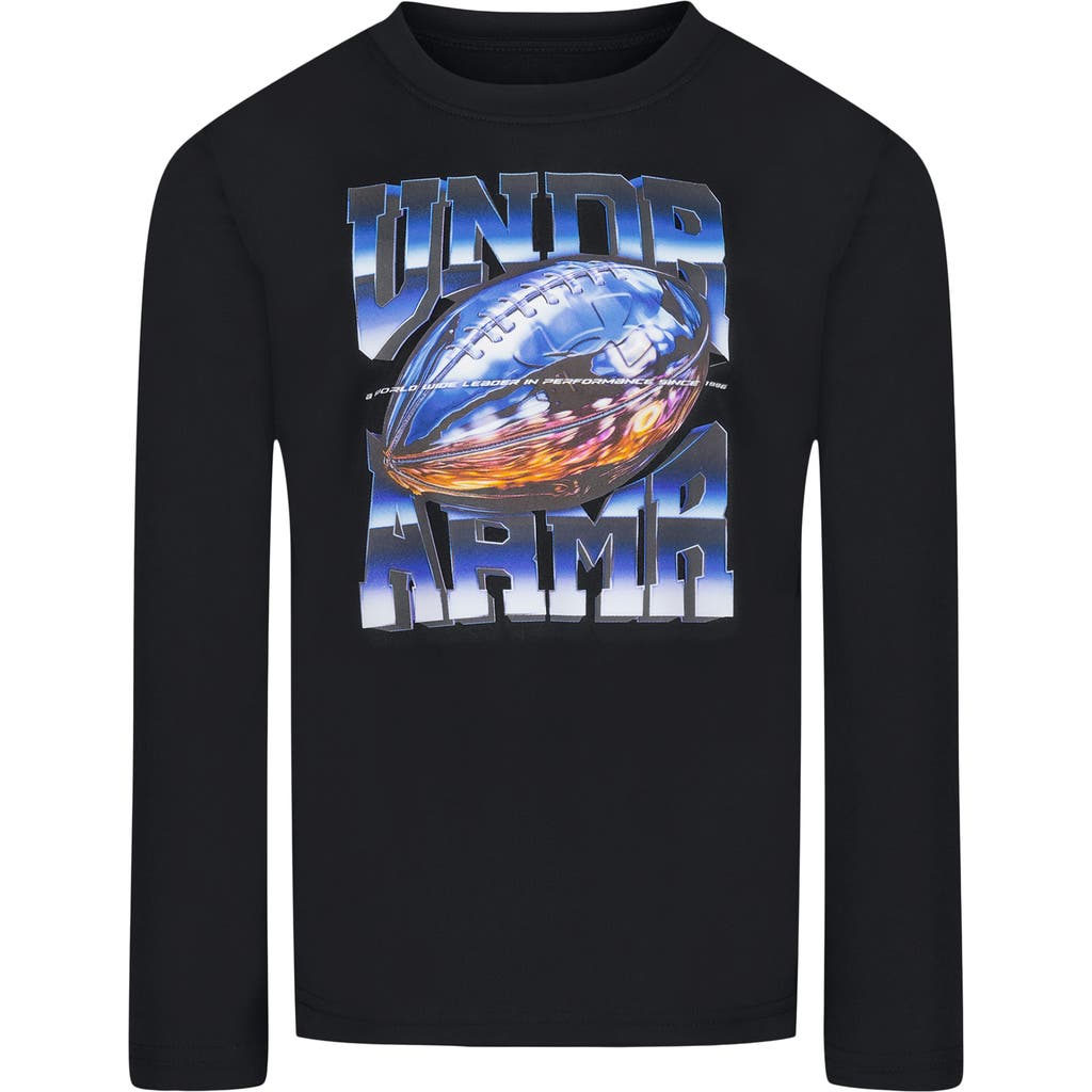 Under Armour Kids' Chrome Football Tech Long Sleeve T-shirt In Black