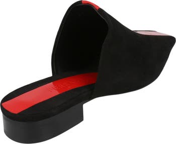 Patent Stripe Leather Mule