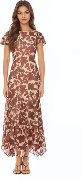 Alexia Admor Kaelith Ruffle Sleeve Midi Dress