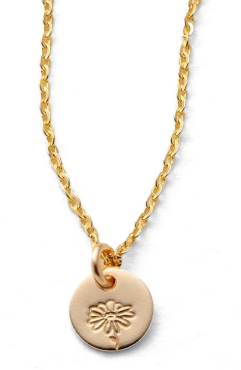 April Birth Flower Necklace