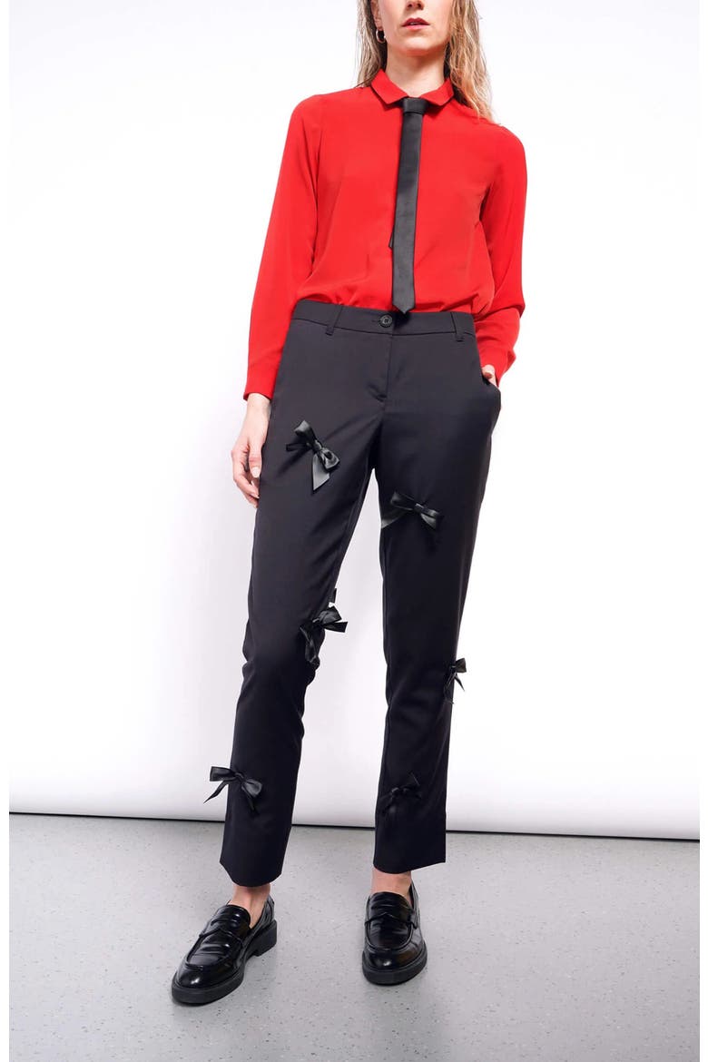 The Empower Bows Trouser, Main, color, BLACK