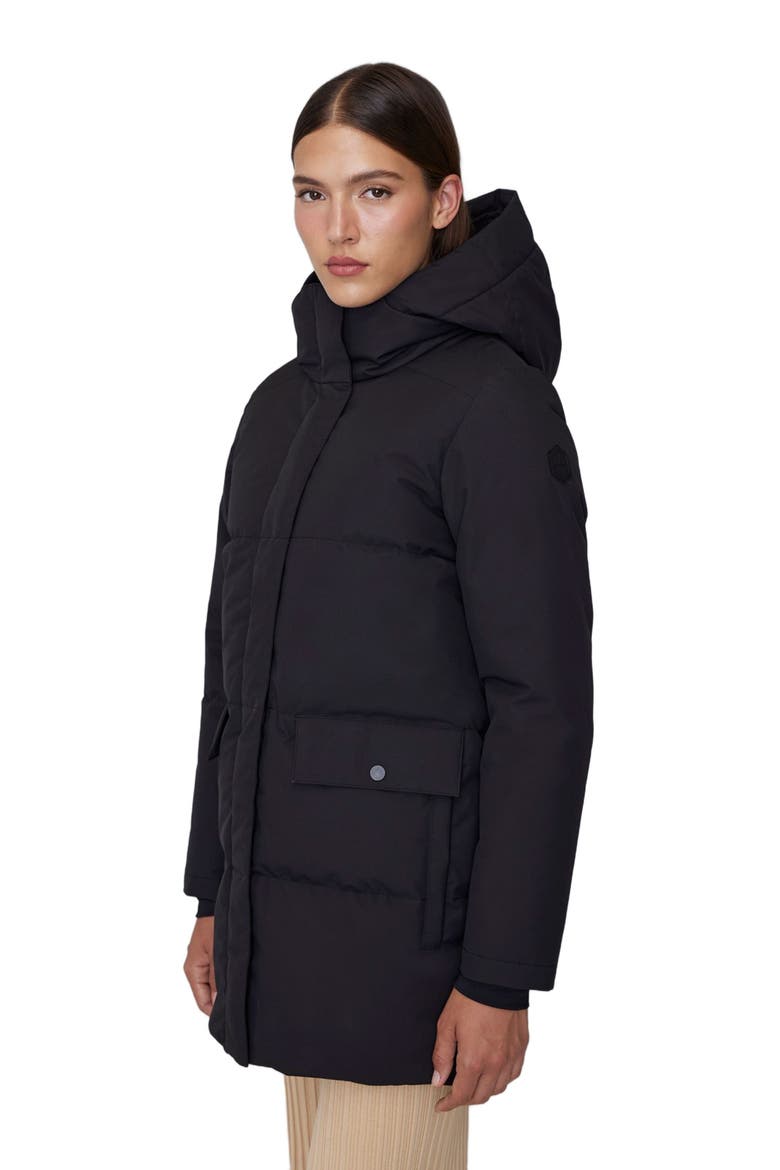 CHLOE | Hooded Down Winter Jacket, Alternate, color, Black
